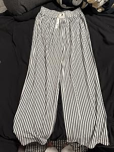 EVALESS Womens Striped Pants customer photo 2 of 5
