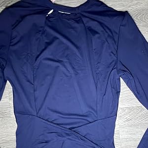QINSEN Crewneck Basic Bodycon Shirt customer photo 3 of 5