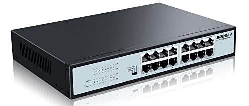 SODOLA 16 Port Gigabit Ethernet Switch Unmanaged Rackmount Network Device