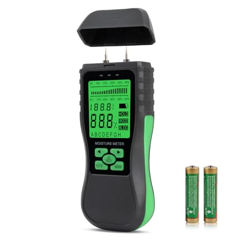 Kereinpo Digital Wood Moisture Meter Pin Type Humidity Tester for Building Materials