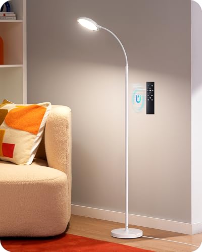 EDISHINE Gooseneck Floor Lamp LED Dimmable Light with Remote