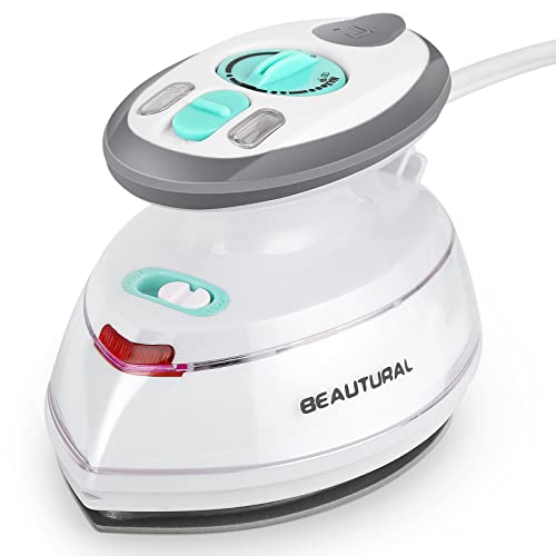 BEAUTURAL Mini Travel Steam Iron for Clothes