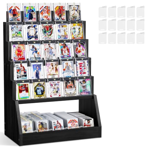 Emfogo 5 Tier Trading Card Display Stand Collectible Storage Shelf